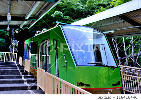 神奈川県 丹沢大山国定公園大山ケーブルカー駅の風景 神奈川県 丹沢大山国定公園大山ケーブルカー駅の風景 116416446