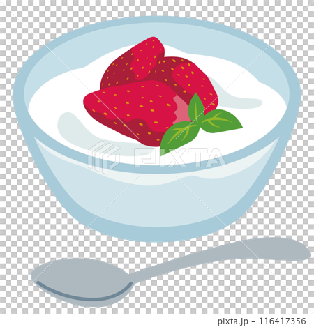 Strawberry yogurt, dairy products, lactic acid bacteria 116417356