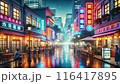 繁華街の夜景 116417895