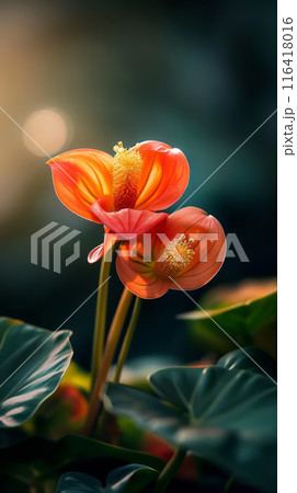 Vibrant Orange Flower in Bloom Vibrant Orange Flower in Bloom 116418016