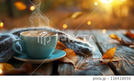Cozy Autumn Coffee Moment 116418050