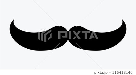 Moustache icon set. Collection of lush stylish hipster mustaches. 116418146