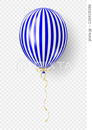 3d realistic blue striped balloon. USA Independence Day 116418166