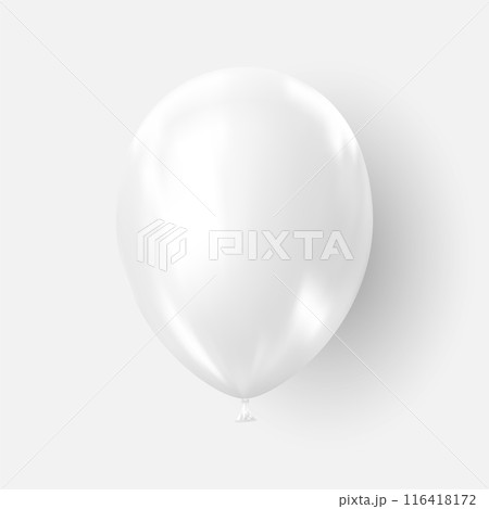 3d realistic white balloon. USA Independence Day patriotic design. 116418172