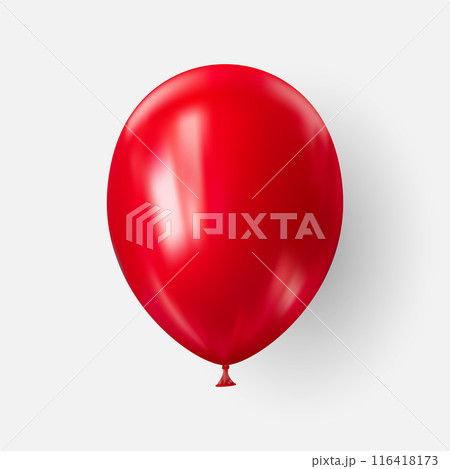 3d realistic red balloon. USA Independence Day patriotic design 116418173