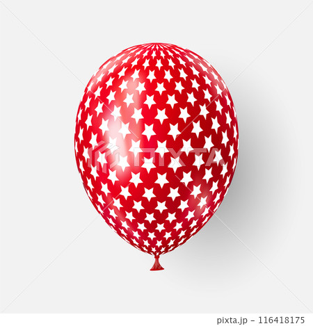 3d realistic striped balloon. USA Independence Day patriotic design. 116418175