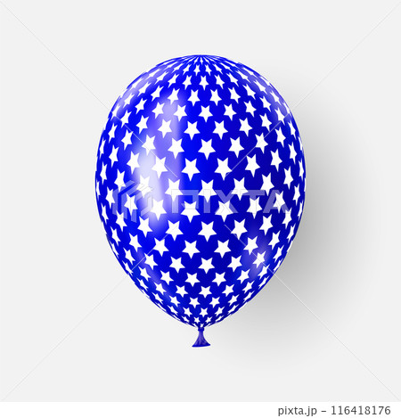 3d realistic striped balloon. USA Independence Day patriotic design. 116418176