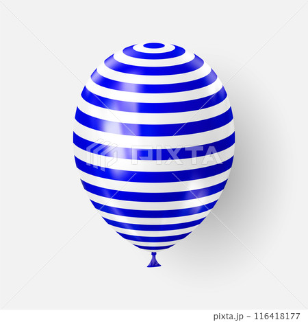 3d realistic blue striped balloon. USA Independence Day 116418177