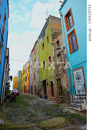 サルディーニャ、ボーザ旧市街 116418553