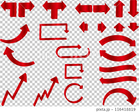 Colorful arrow icon set Colorful arrow icon set 116418819
