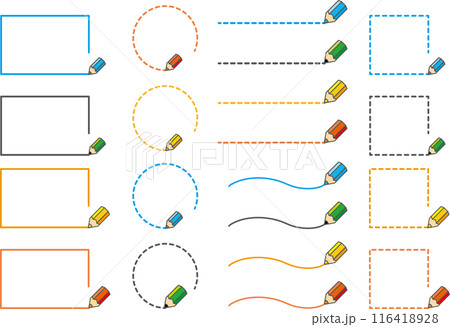 本と鉛筆の文房具 116418928