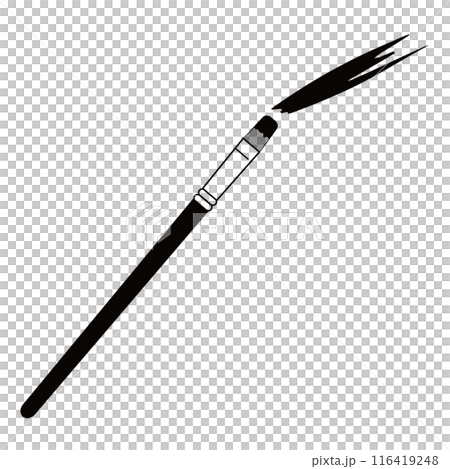 筆で色を塗るイラスト　シンプル線画 116419248