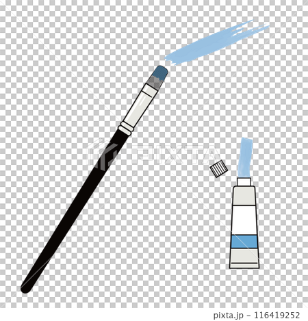 絵具と絵筆のイラスト 絵具と絵筆のイラスト 116419252