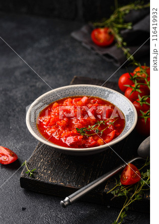 Homemade tomato sauce with spice 116419932