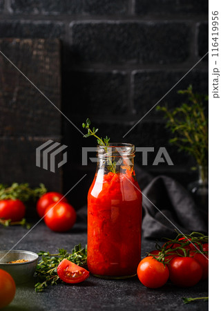 Homemade tomato sauce with spice 116419956