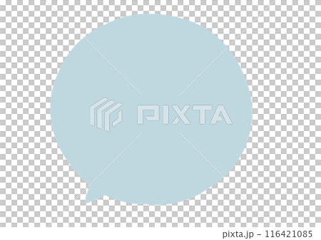 A simple speech bubble in a dull color 116421085