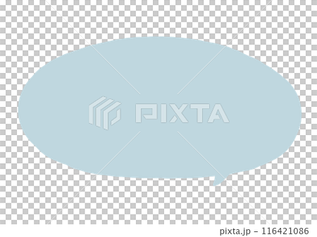 A simple speech bubble in a dull color 116421086