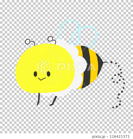 空飛ぶハチのイラスト 116421371