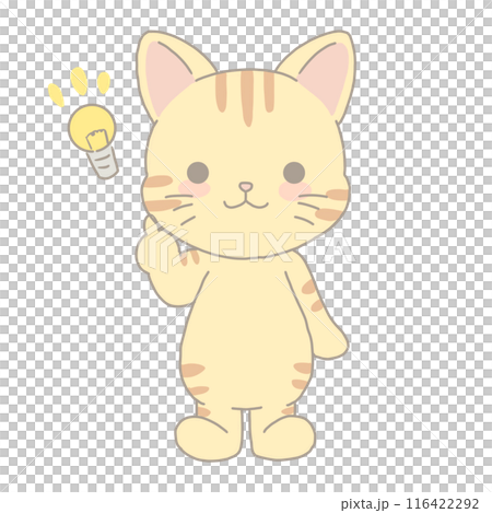 Brown tabby cat with inspiration 116422292