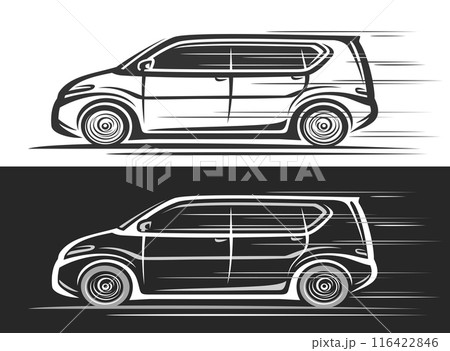 Vector logo for Futuristic Minivan 116422846