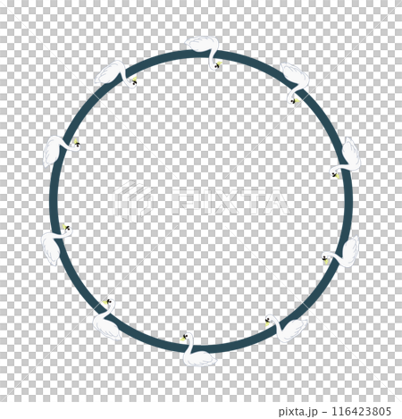天鵝圓形裝飾框圖 116423805