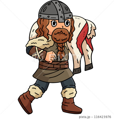 Viking with a Hunt Cartoon Colored Clipart Viking with a Hunt Cartoon Colored Clipart 116423976