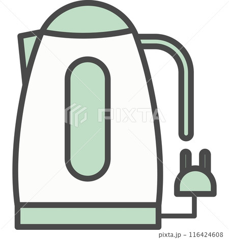 Electric kettle kitchen appliance vector icon Electric kettle kitchen appliance vector icon 116424608