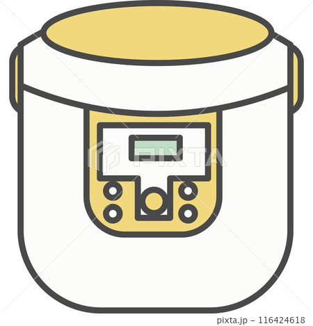 Multicooker kitchen appliance vector icon Multicooker kitchen appliance vector icon 116424618