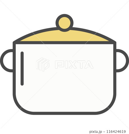 Pot kitchen utensils vector icon Pot kitchen utensils vector icon 116424619