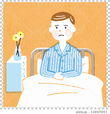 Male patient in hospital 116425051