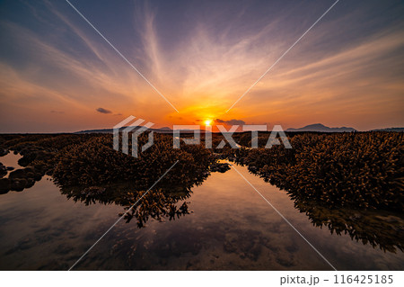 Landscape Long exposure of majestic clouds in the sky sunset or sunrise over sea with reflection in the tropical sea.Beautiful cloudscape scenery.Amazing light of nature Landscape nature background Landscape Long exposure of majestic clouds in the sky sunset or sunrise over sea with reflection in the tropical sea.Beautiful cloudscape scenery.Amazing light of nature Landscape nature background 116425185