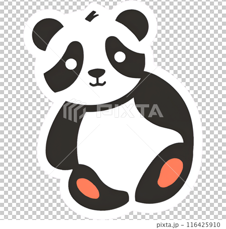 Panda color illustration icon 116425910