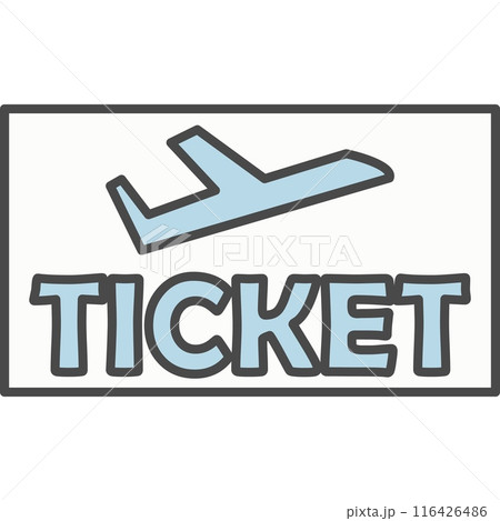 Aircraft ticket vector icon isolated 116426486