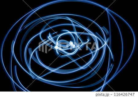 ブルーカラー系光跡　(背景素材) 116426747