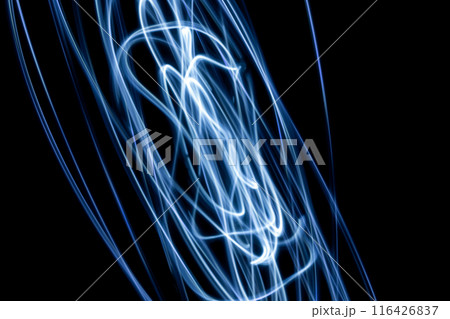 ブルーカラー系光跡　(背景素材) 116426837