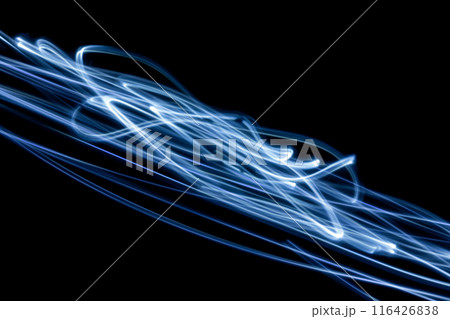 ブルーカラー系光跡　(背景素材) 116426838