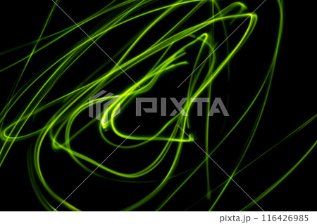 グリーンカラー系光跡　(背景素材) 116426985