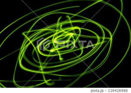 グリーンカラー系光跡 (背景素材) グリーンカラー系光跡 (背景素材) 116426986