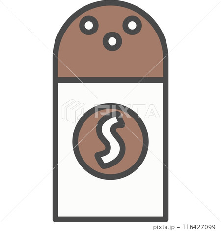Salt jar vector icon isolated Salt jar vector icon isolated 116427099