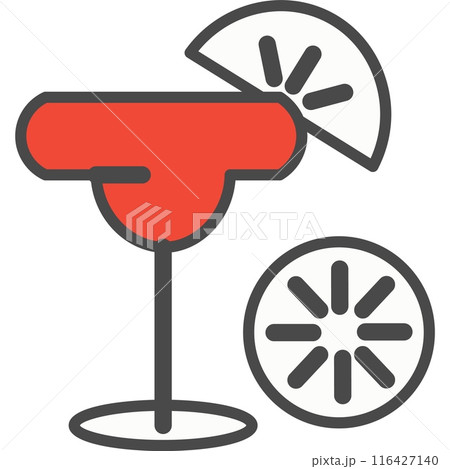 Cocktail glass vector icon isolated Cocktail glass vector icon isolated 116427140