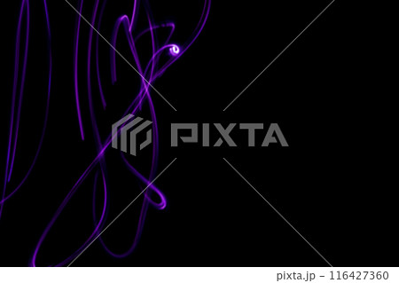 パープルカラー系光跡　(背景素材) 116427360