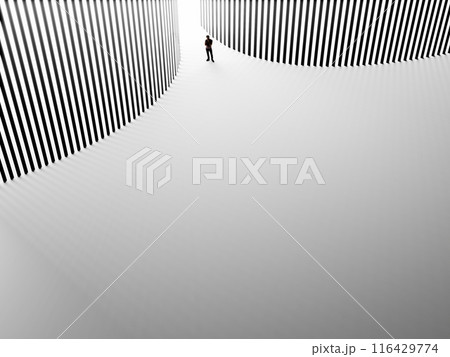 A man in a large hall 116429774