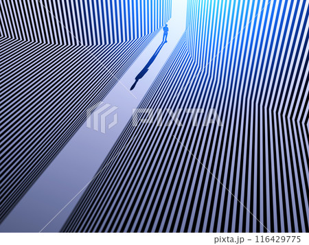 A man in a large hall 116429775