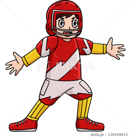 American Football Player Defending Cartoon Clipart American Football Player Defending Cartoon Clipart 116430613
