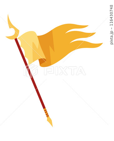Flag game icon. Vector cartoon game ui symbol. Gui of rpg computer or mobile game 116430748