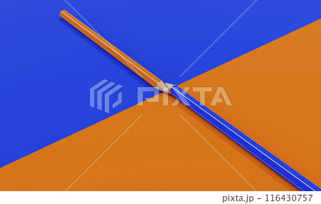 Two colored pencils 116430757