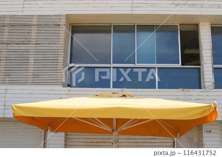 Small window as architectural housing construction in Israel. 116431752