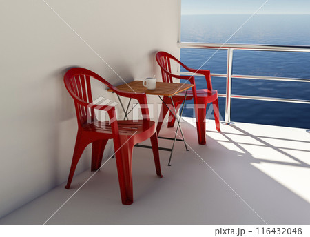 Beautiful view of the ocean 116432048