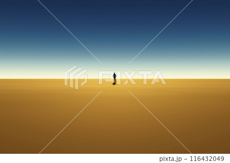 Man in the desert Man in the desert 116432049