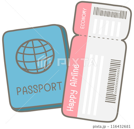 Kid hand drawn cute camping picnic trip element passport air ticket Kid hand drawn cute camping picnic trip element passport air ticket 116432681